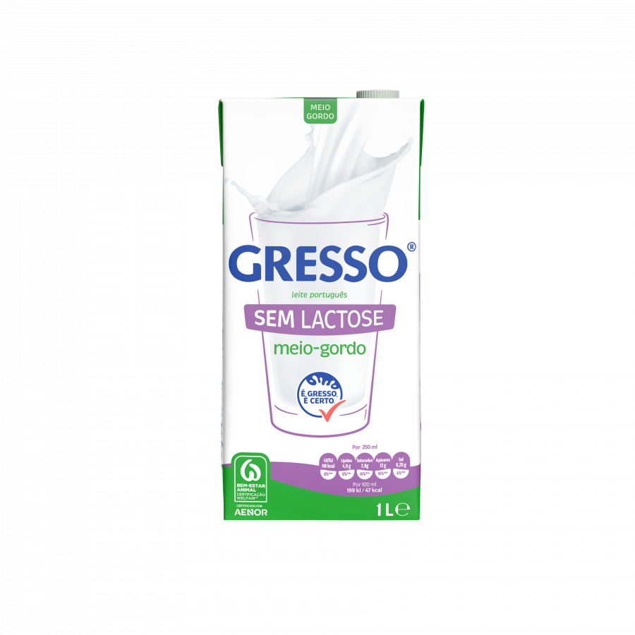 Gresso UHT Semi-Skim Lactose-Free