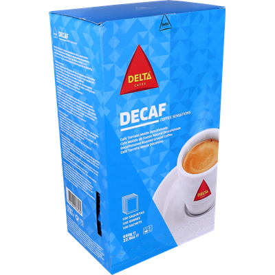 DELTA Decaffeinated Coffee Sachets 100x6.5 g