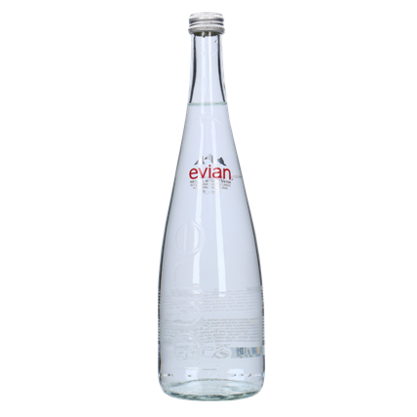 EVIAN, Glass Bottle, 750ml