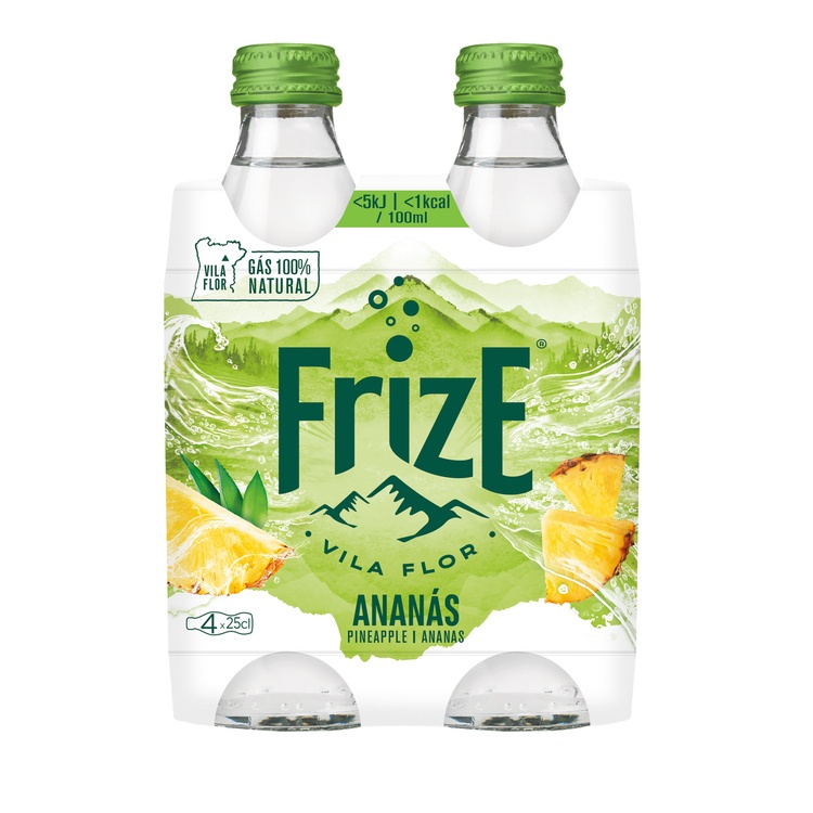 FRIZE Pineapple Glass Bottle, 250ml