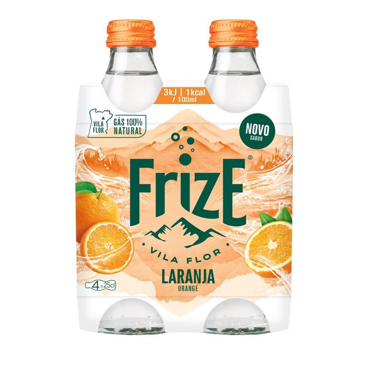 FRIZE Orange Glass Bottle, 250ml